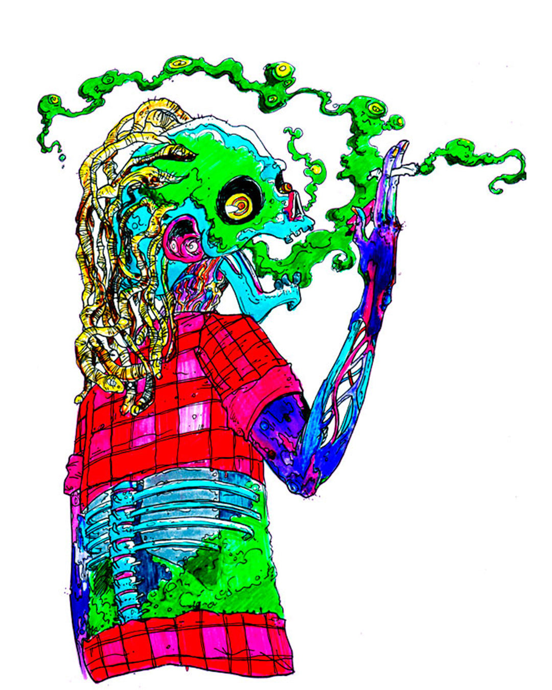 CALAVERA WEED (Proyecto de Ilustración Digital)